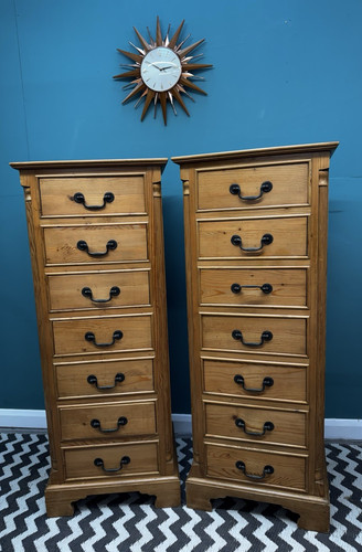 Pair vintage pine - pair,