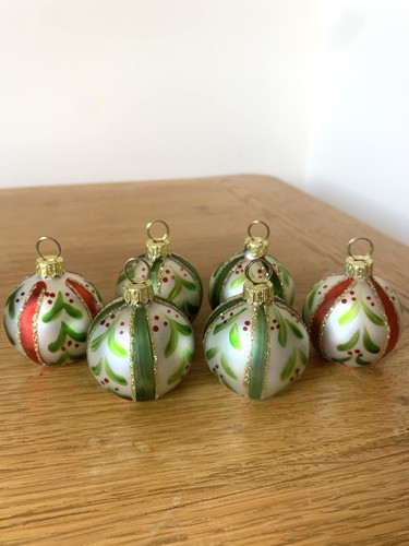 Set red green gold - 6, bauble