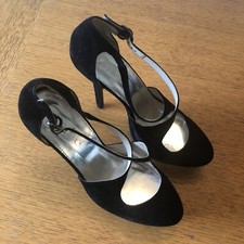 bebo ladies high heel shoes in black suede size uk6 eu39