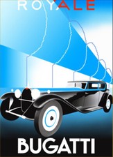 BUGATTI ROYALE RETRO POSTER