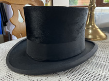 Vintage Top Hat Black Silk