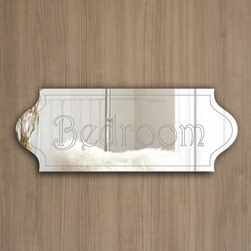 Bedroom room door - bedroom, plaque