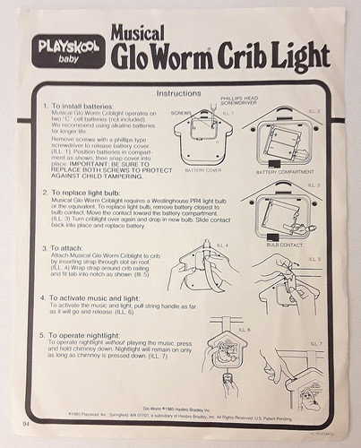 1985 musical gloworm - 1985, crib