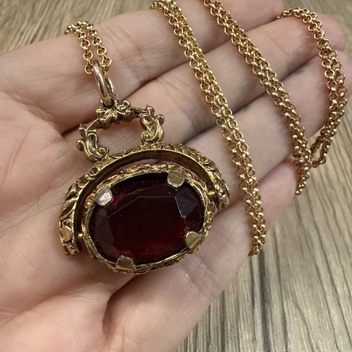 Vintage glass spinner fob - glass,
