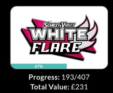 Incomplete Master Set Of White Flare