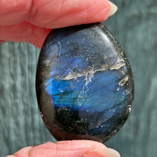 Labradorite palm stone - stone, (37)