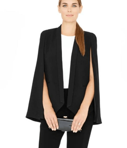 Zara black cape - black, blazer