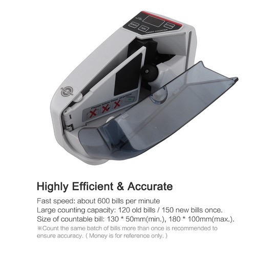 Mini bill counter battery - counter, ac/battery
