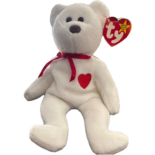 Beanie baby white - white, teddy