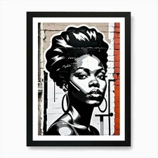 Vintage Graffiti Mural Of