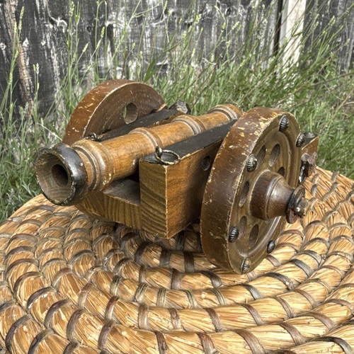 Brass decorative cannon - brass, model