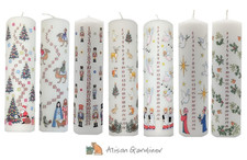 Alison Gardiner Christmas Advent Candle Wax Pillar 50 Hours Burn Time 9 Designs