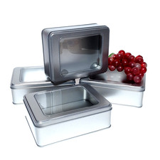 2x Large Empty Silver Metal