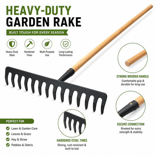 Garden rake steel - garden,