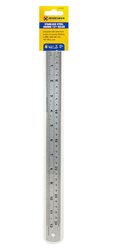 Stainless steel rule inch - stainless,