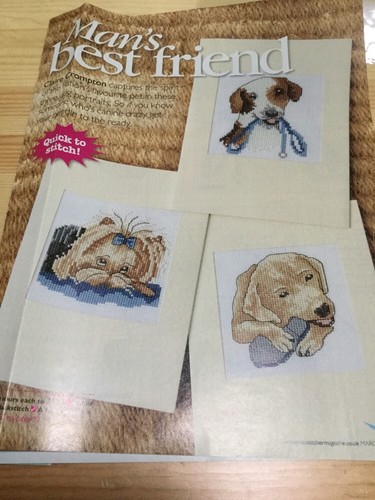 Dog cards cross stitch - dog,