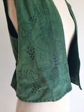 Vintage Ladies Bohemian Patterned waistcoat corduroy cord Size 10-12 S M Hippy