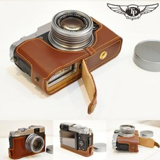 Handmade Genuine real Leather Half Camera Case bag cover for FUJI X20 FUJI X10