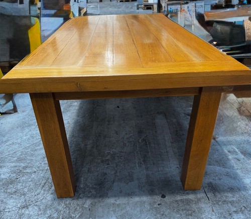 French oak dining table with - dining,