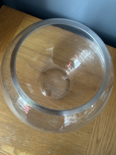 Glass fish bowl - m&s,
