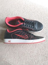 Nike Court Tradition 2 Black/Red Leather Trainers UK 10 EUR 45  315134-918
