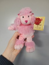 Keel Toys Frenchie Poodle Vintage 2004 Pink Dog Soft Toy Simply Soft 14cm