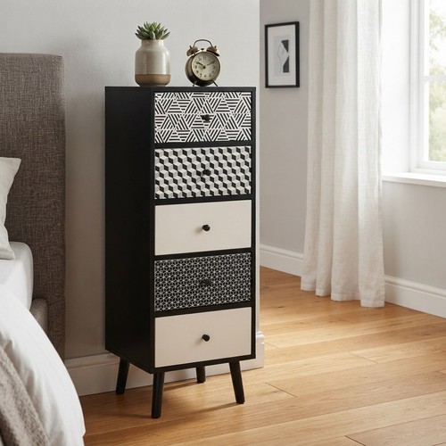 Modern black drawer dresser - modern,