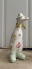 GREEN CERAMIC DUCK WITH BEES &