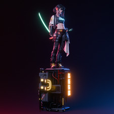 Cyber Samurai 2077 3D Printed