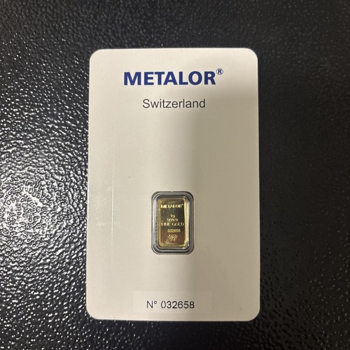 Metalor certified gold bar - certified,