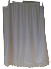 M&S - Slip, White, Lacy trim, Size 18 , length 27
