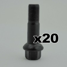 20x GENUINE MERCEDES BENZ BLACK ALLOY WHEEL BOLT RADIUS SEAT 45mm m14 1.5 THREAD