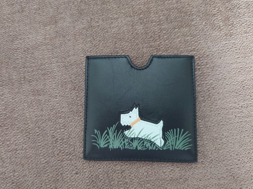 Radley black leather card - black,