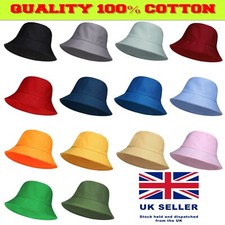 Cotton Bucket Hat Mens Ladies