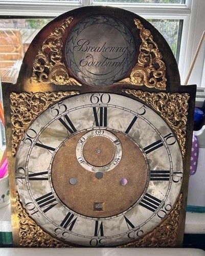 Antique brass longcase clock - longcase,