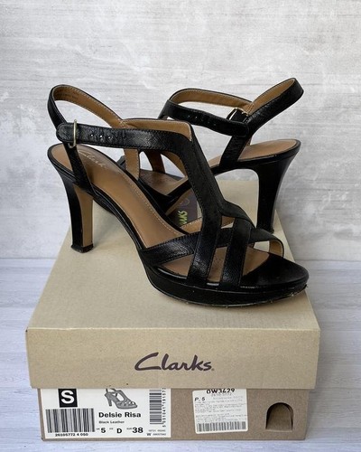 Women clarks heels - heels, black