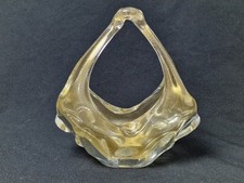 Murano glass gold leaf basket