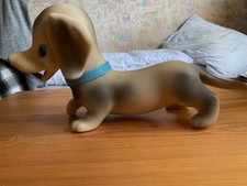 Dachshund - sausage dog - rubber - vintage - toy