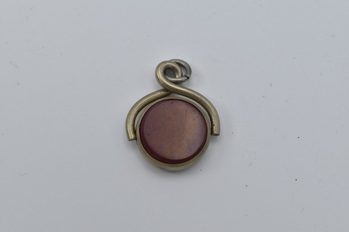 Antique white metal - metal, fob