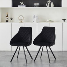 Set of 2 Faux Leather Velvet