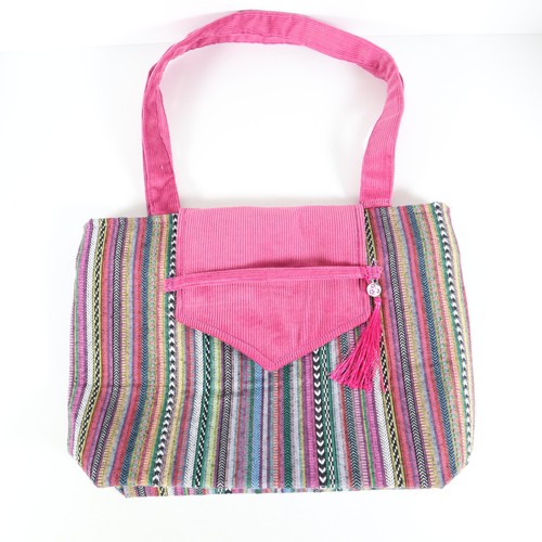 Striped colourful tote - colourful,