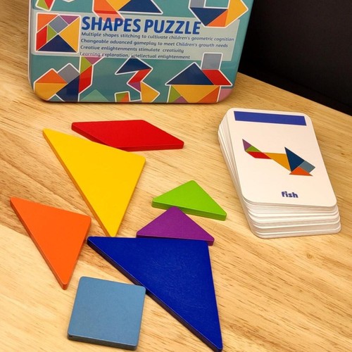 Wooden tangram montessori - wooden,