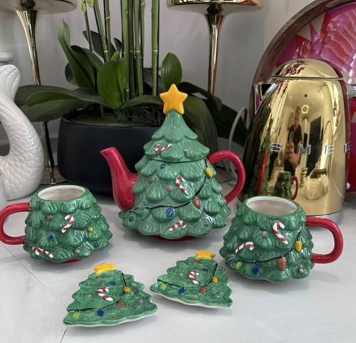 Christmas tree teapot 2 mug - tree,