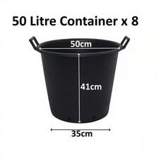 8 x 50 Litre Plant Tree Pot