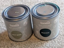 Dunelm Paint Tester Pots 100ml Light Moss Peacock