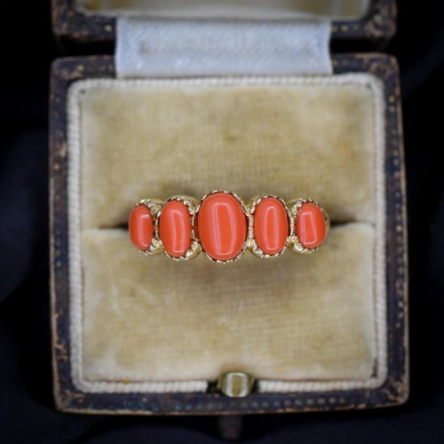 Coral five stone - coral, yellow