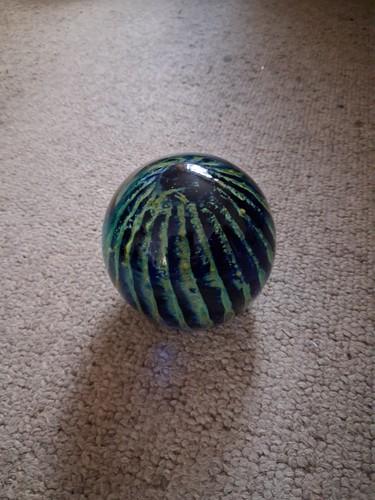 Mdina glass paperweight green - glass,