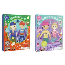 Magnetic Dress Up Doll Set Children Boy & Girl Fun Play Scenes Floss & Rock