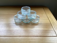 Six Glass Ramekins with Sealed Plastic Lids