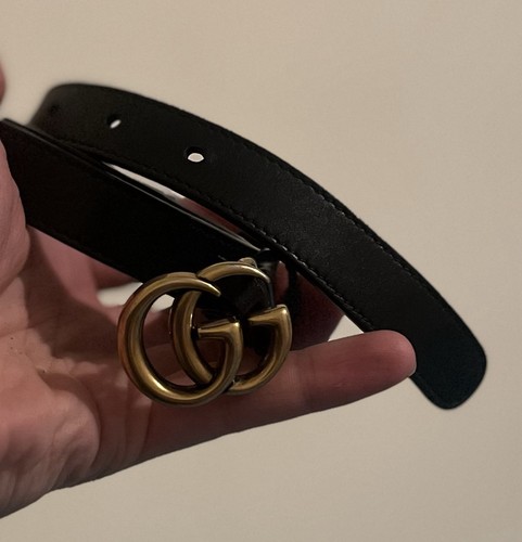 Gucci leather belt gold buckle - gucci,